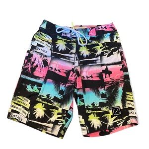 American eagle mens tropical print swim shorts